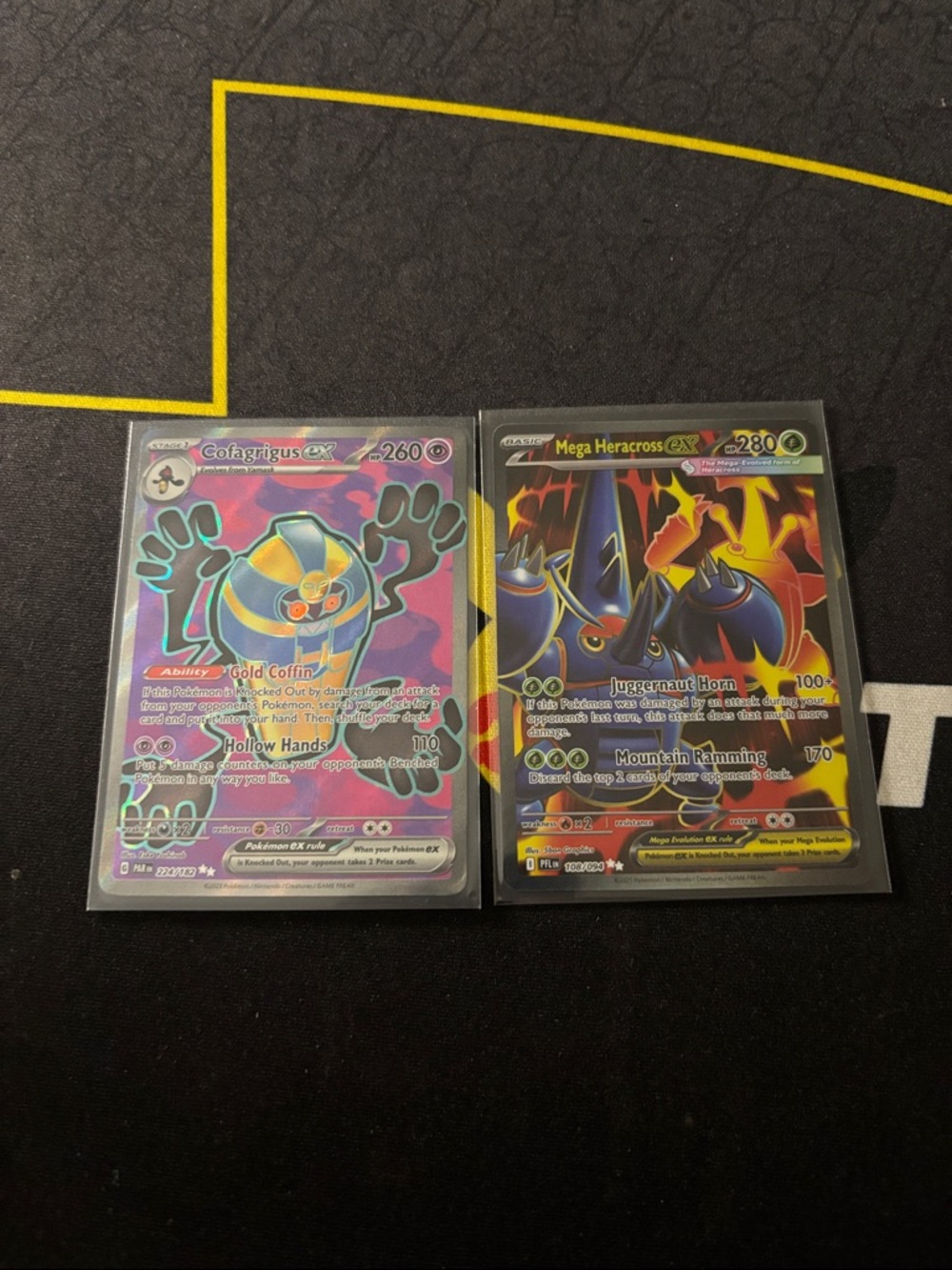 Pokemon Dual Card Set - Purple & Black / Yellow Accents